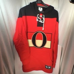 Ottawa Senators Fanatics Hoodie, M, Red/black